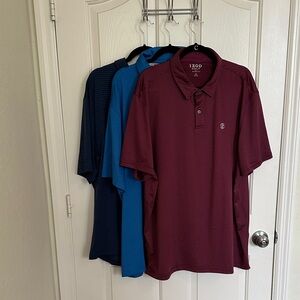 3 Men's Golf Polo Shirt - Maroon, Teal, Navy